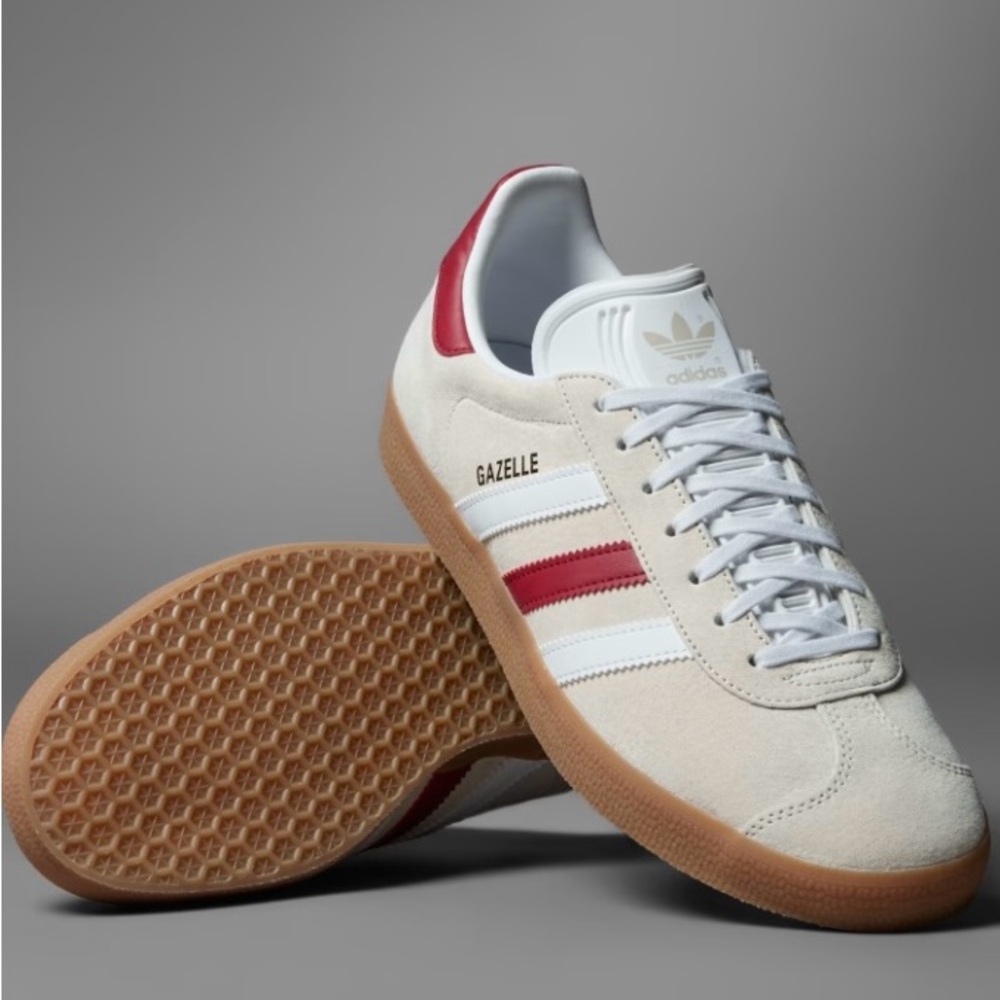 Adidas Gazelle Alumina / Cloud White / Collegiate Burgundy